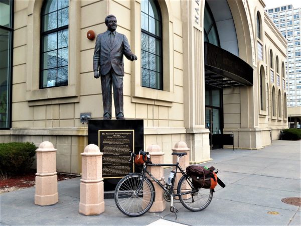 State of Harold Washington during a bike ride tour.