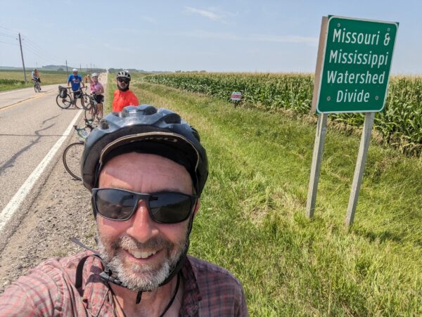 Me with the Missouri-Mississippi Watershed sign behind.